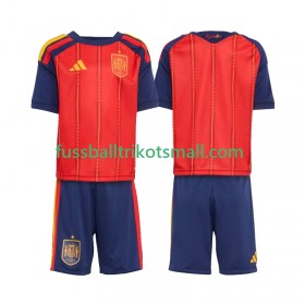 Fußballtrikots Spanien World Cup Kinder 2026 Kurzarm Heimtrikotsatz kaufen
